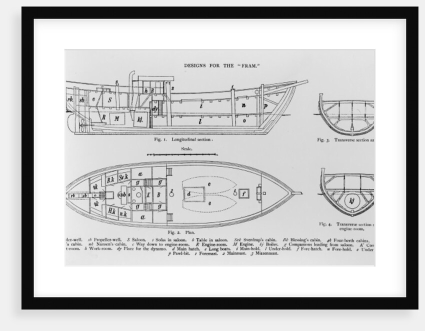 Designs for the 'Fram' by Norwegian School