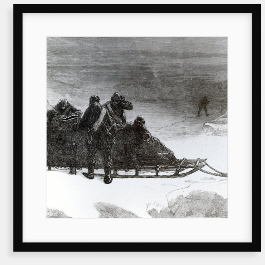Lieutenant Parr setting off to bring help to the northern sledge party by English School