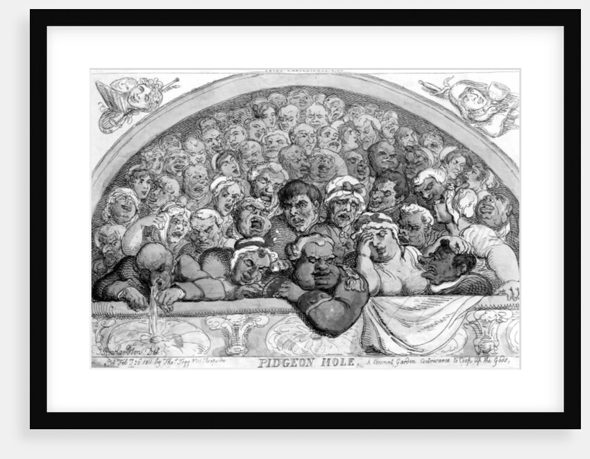 Pidgeon Hole - A Convent [sic] Garden contrivance to coop up the gods, 1811 by Thomas Rowlandson
