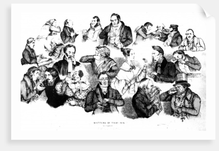 Matters of Taste No.4 / As Regards Snuffing, print made by W & J O Clerk, c.1835-40 by English School
