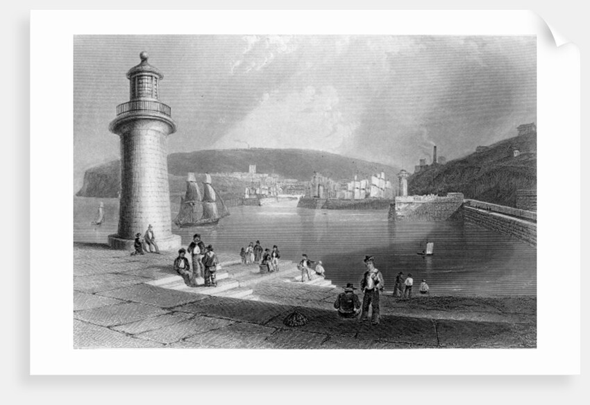 Whitehaven Harbour, c.1840-50 by William Henry Bartlett
