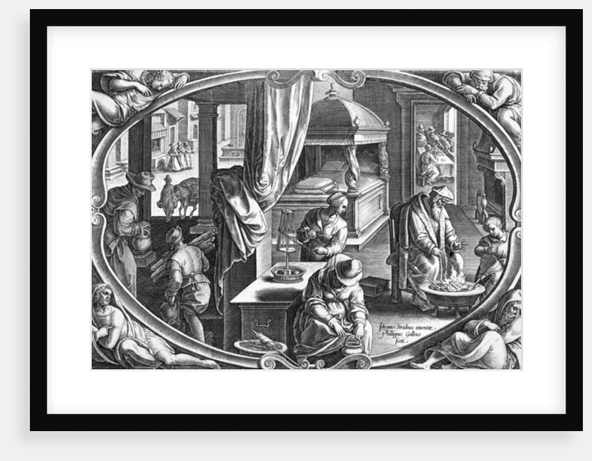 Winter, engraved by Philip Galle, c.1580 by Jan van der Straet