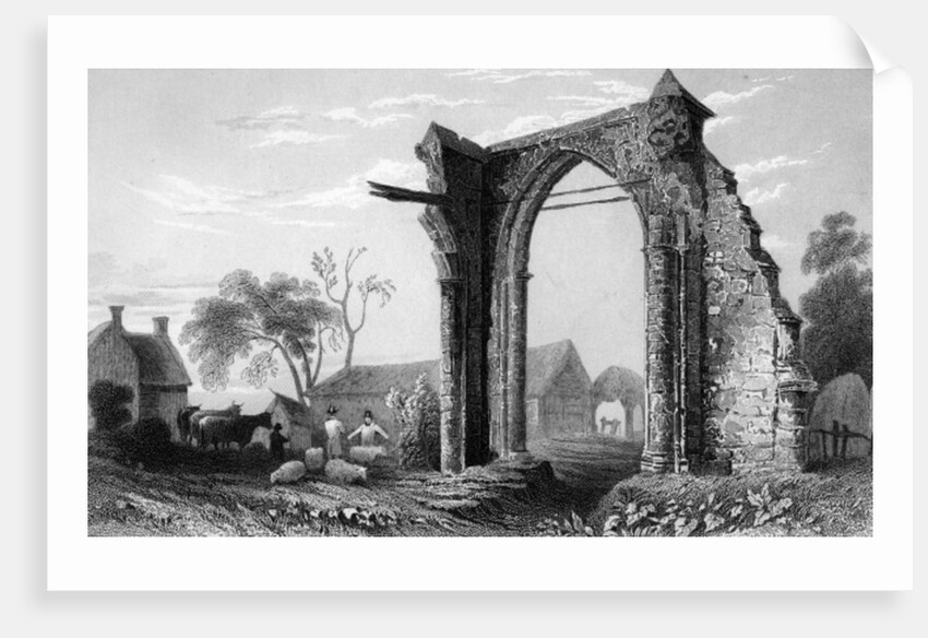 Remains of Bycknacre Priory, Essex, engraved by William Tombleson, 1832 by William Henry (after) Bartlett