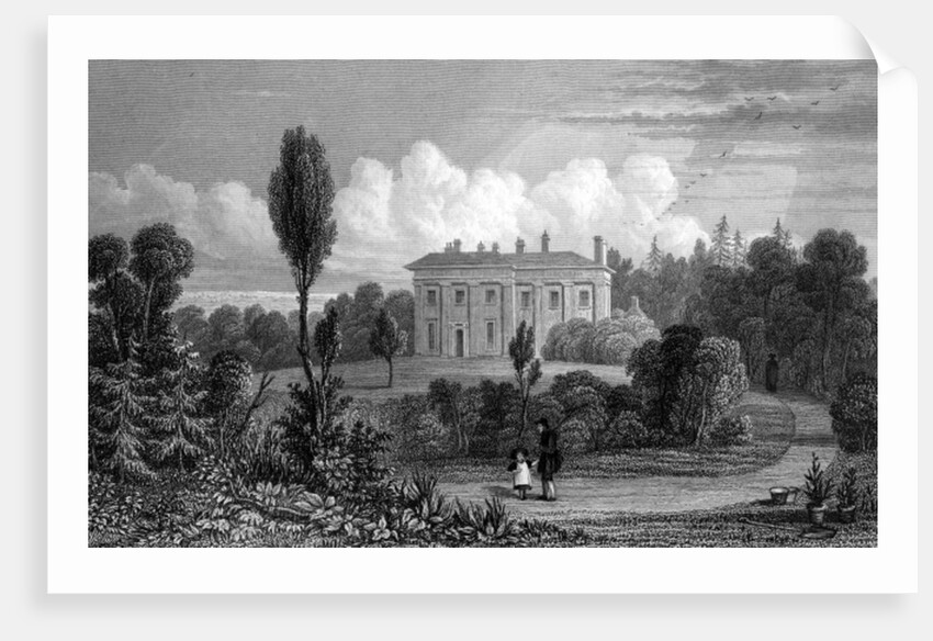 Riffhams Lodge, Essex, 1835 by William Henry (after) Bartlett