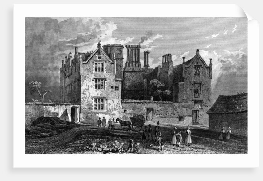 South View of Eastbury House, near Barking by William Henry (after) Bartlett