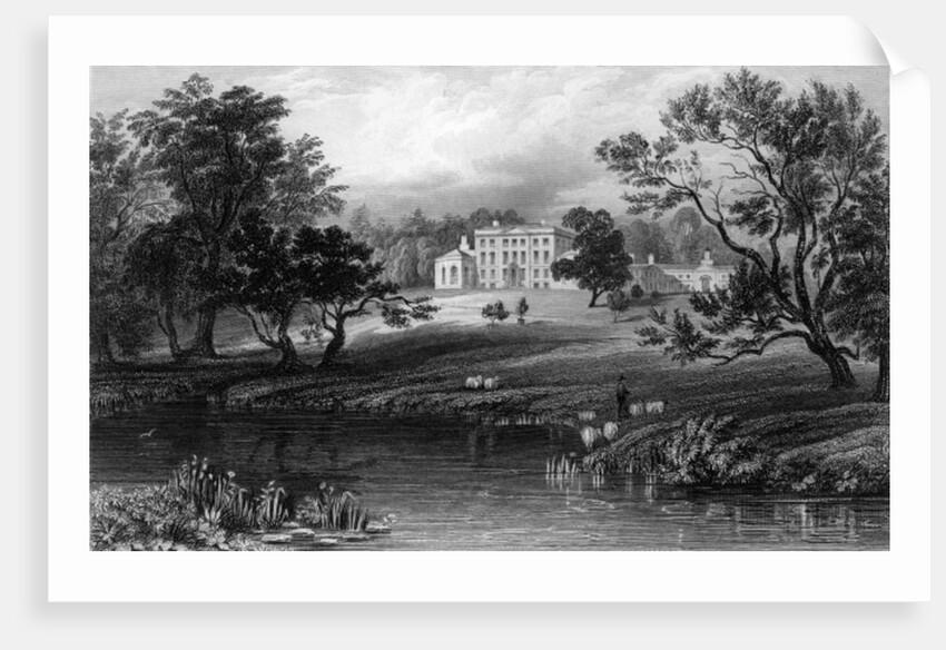 Mistley Hall, Essex, engraved by John Carr Armytage, 1832 by William Henry (after) Bartlett