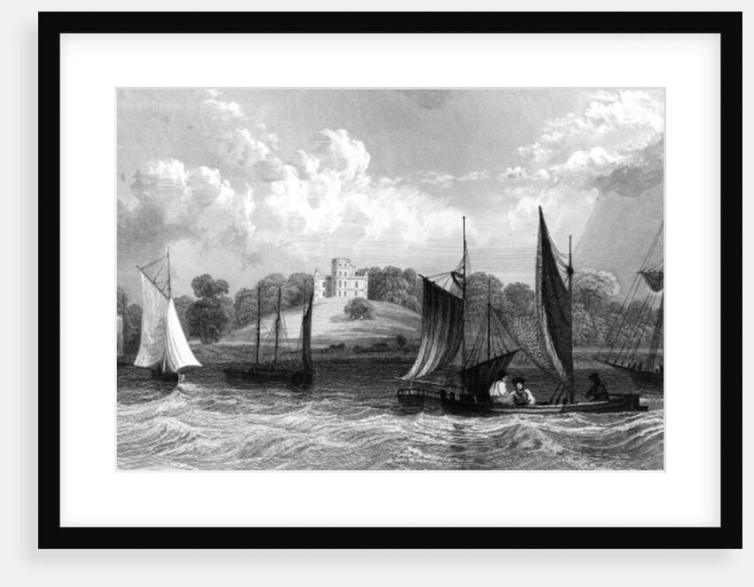 Belmont Castle, near Grays Thurrock, Essex, engraved by Henry Wallis, 1832 by William Henry (after) Bartlett