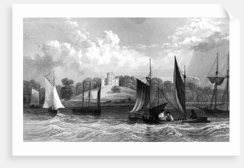 Belmont Castle, near Grays Thurrock, Essex, engraved by Henry Wallis, 1832 by William Henry (after) Bartlett