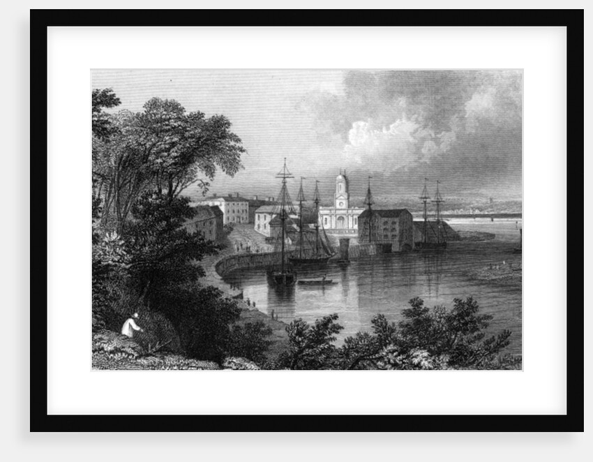 Mistley Quay, near Harwich, Essex by William Henry Bartlett