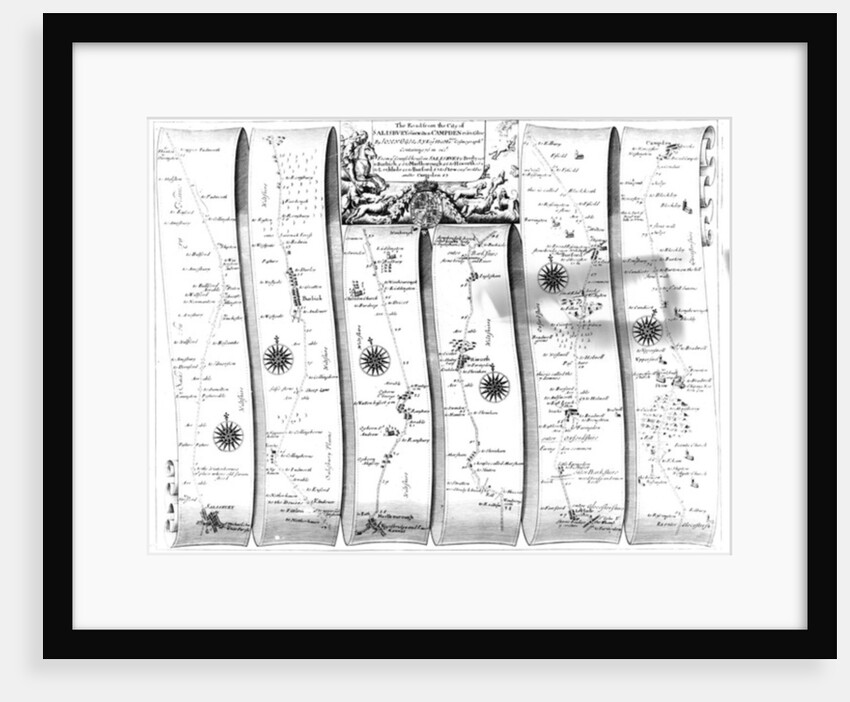 The road from the city of Salisbury to Campden, from Ogilby's 'Britannia', 1675 by John Ogilby
