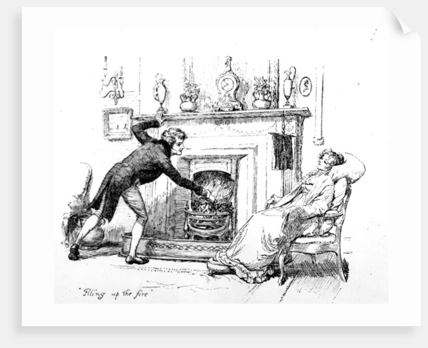 Piling up the fire by Hugh Thomson