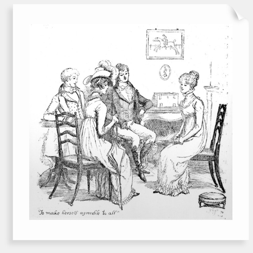 To make herself agreeable to all by Hugh Thomson