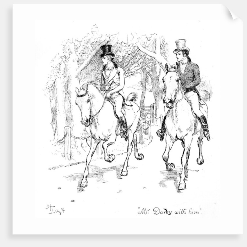 Mr. Darcy with him by Hugh Thomson