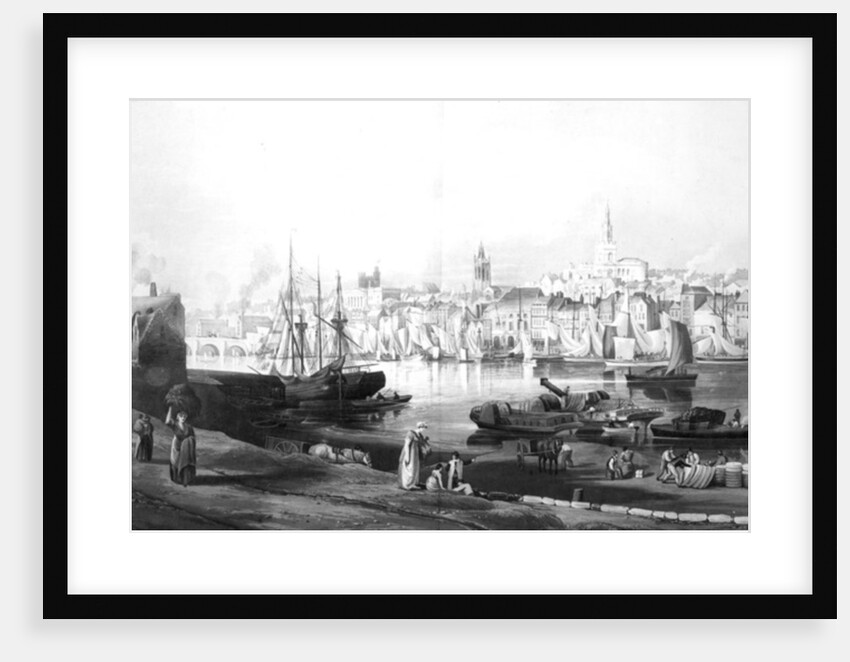 View of the port and town of Newcastle upon Tyne by Thomas Miles Richardson