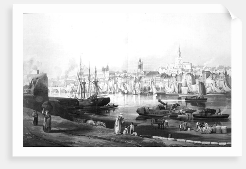 View of the port and town of Newcastle upon Tyne by Thomas Miles Richardson