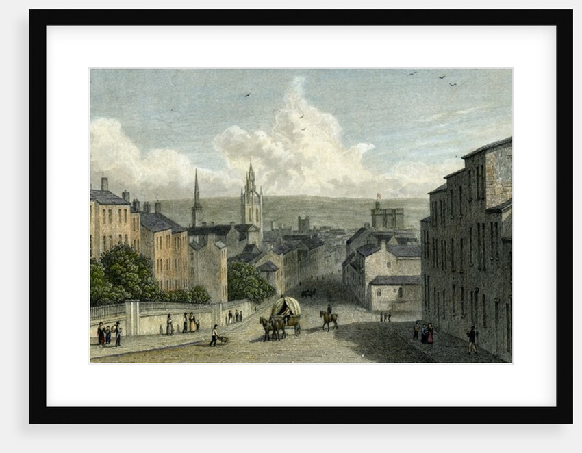 Newcastle from Westgate Hill, engraved by Edward Finden, 1830 by William (after) Westall