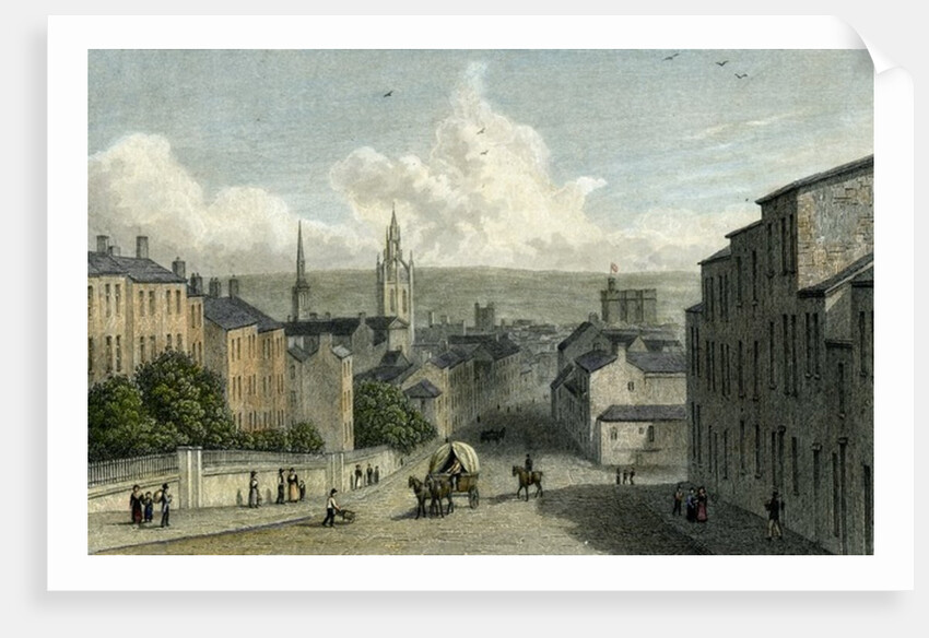 Newcastle from Westgate Hill, engraved by Edward Finden, 1830 by William (after) Westall