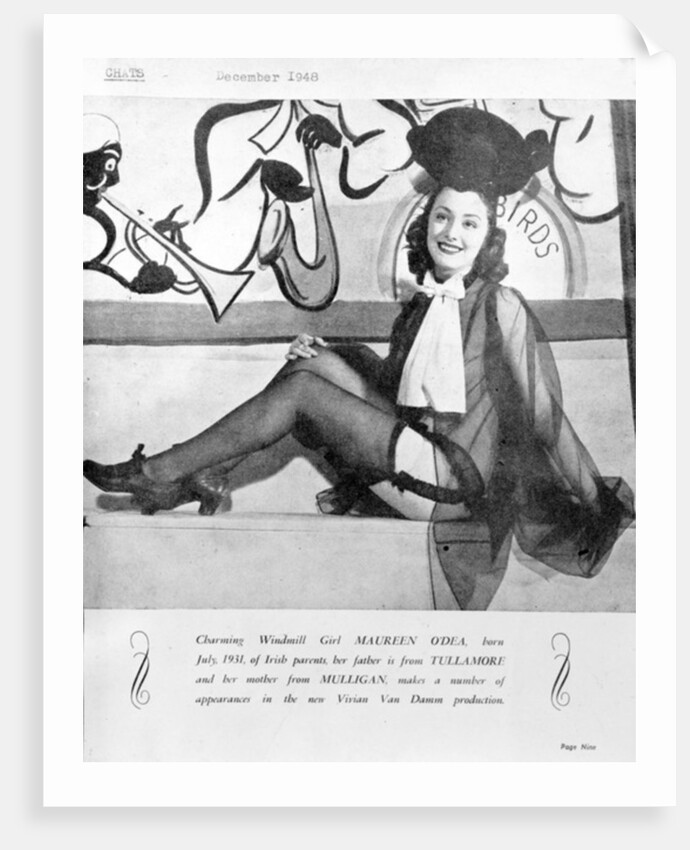 Maureen O'Dea, one of Vivian van Damme's 'Windmill Girls', 1948 by English Photographer