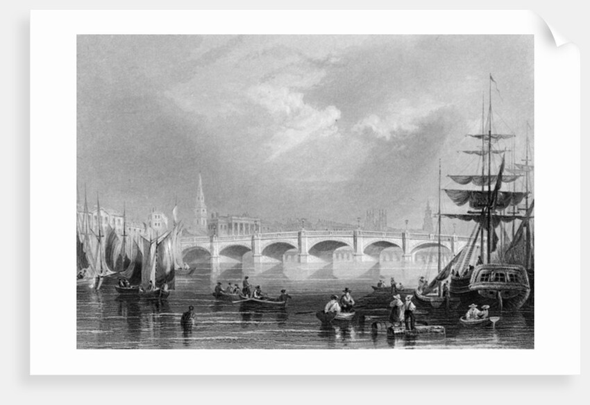 New Bridge and Broomielaw, Glasgow, c.1840 by William Henry Bartlett