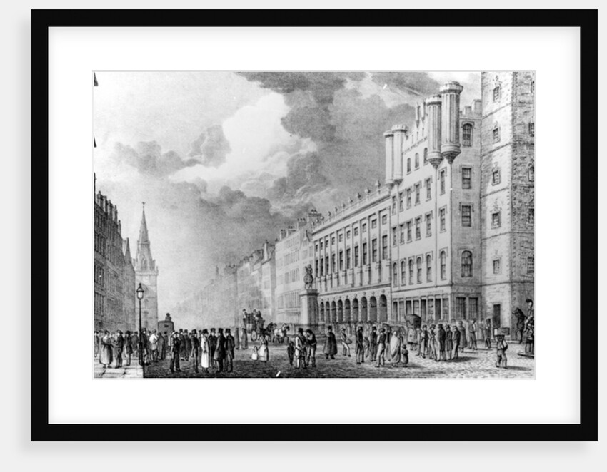 The Trongate of Glasgow, print made by David Allan by Scottish School