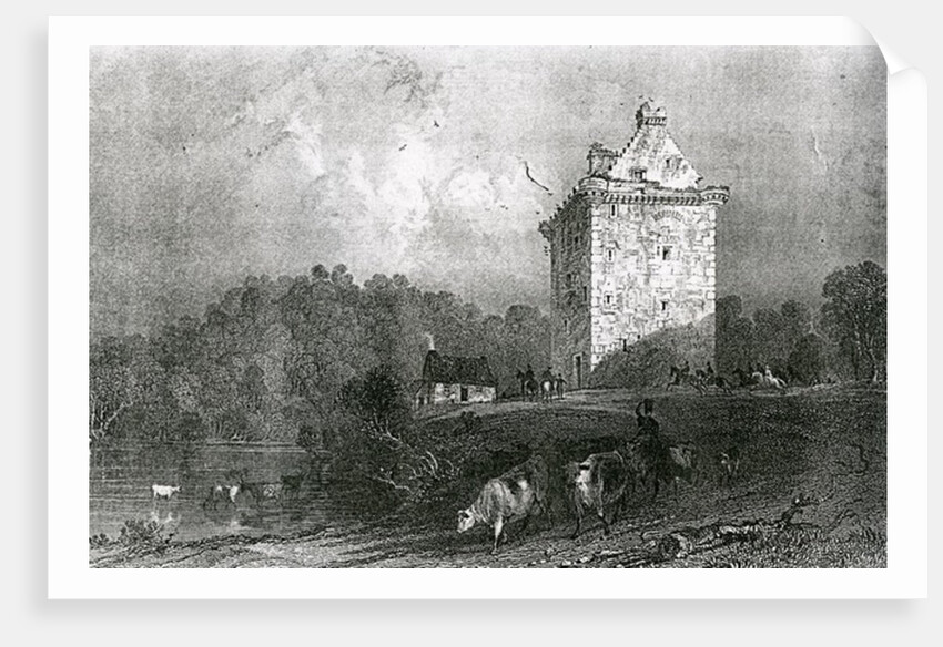 Gilnockie - or Johnny Armstrong's Tower by Thomas Allom