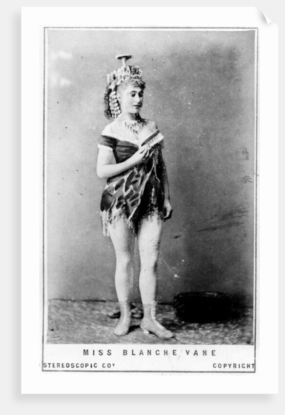 Carte de Visite of Miss Blanche Vane, c.1855 by English Photographer