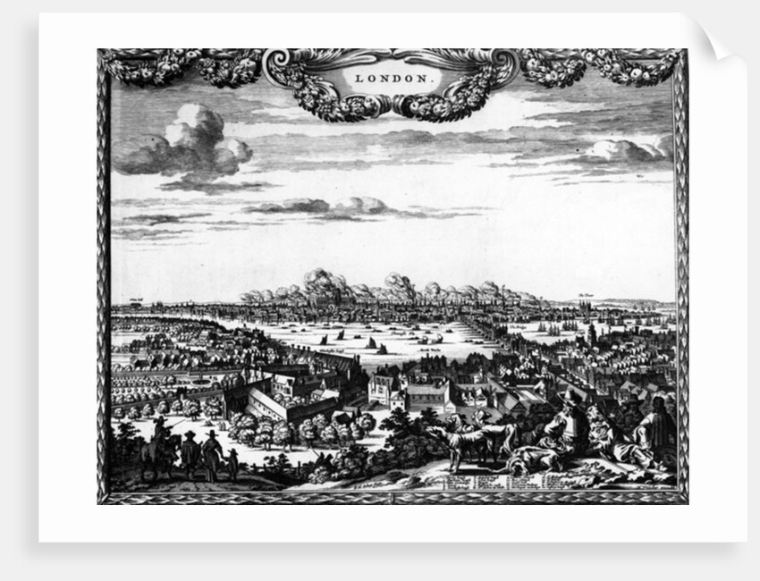 Broadside of the Great Fire of London, 1666 by Pieter Hendricksz Schut