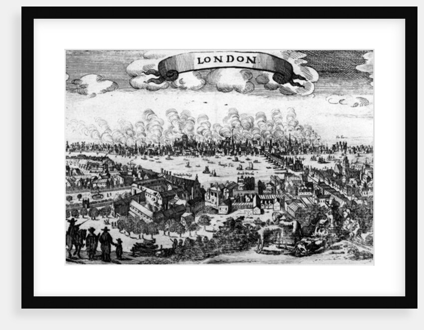 Broadside of the Great Fire of London, 1666 by Pieter Hendricksz Schut