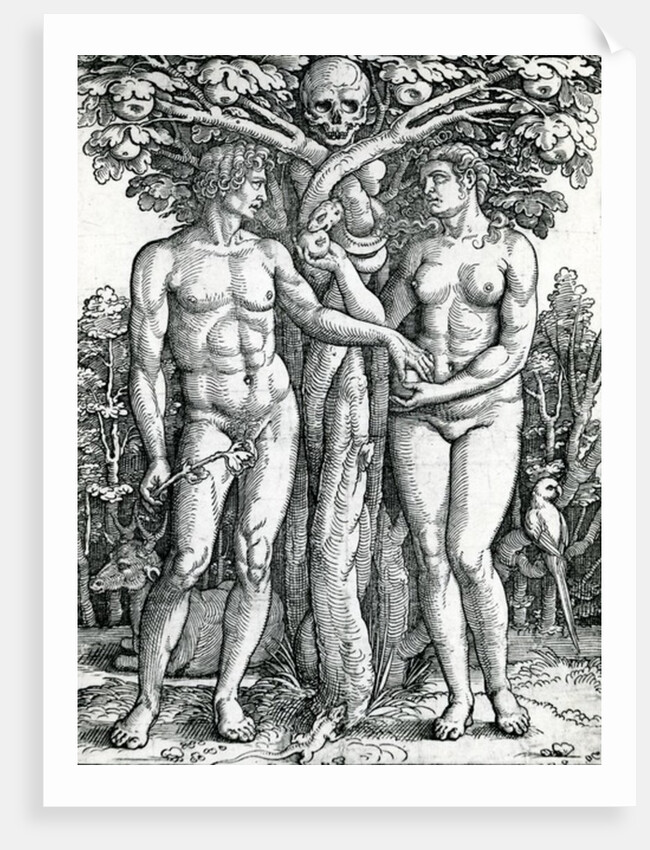 The Fall of Adam and Eve, c.1525-27 by Hans Sebald Beham