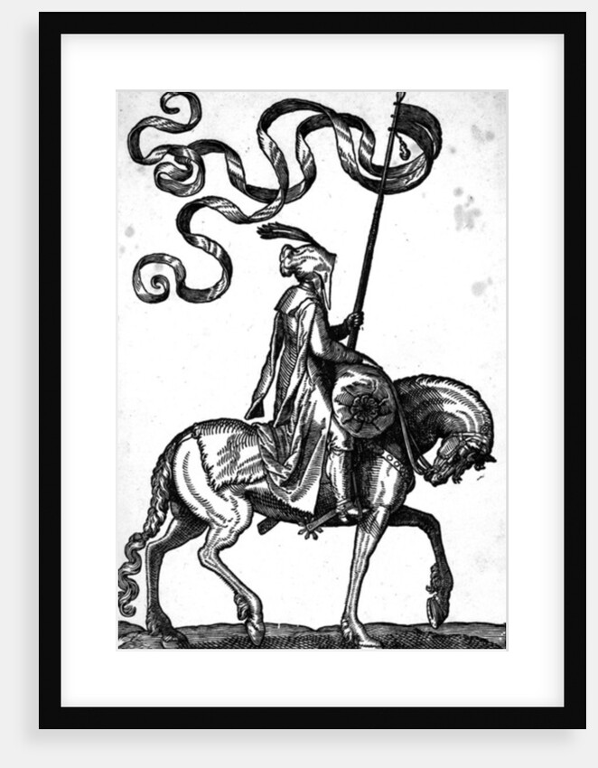 A man on horseback, 1576 by Melchior Lorck
