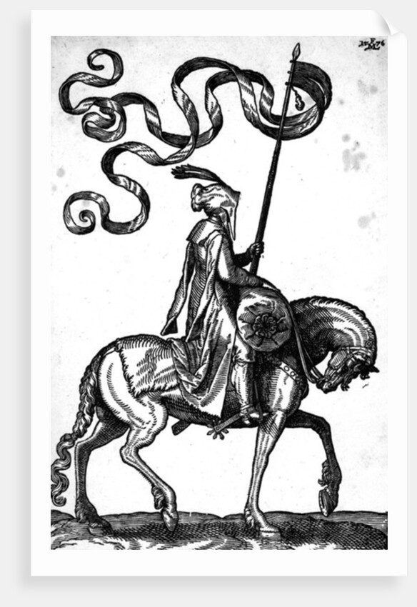 A man on horseback, 1576 by Melchior Lorck