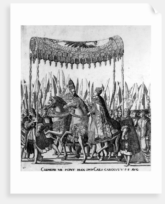 he Entry of Pope Clement VII and Emperor Charles V into Bologna on 24 February 153 by Nicholas Hogenberg