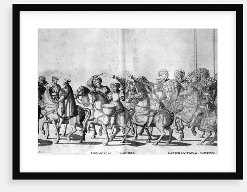 Plate 30 and 31 of the Entry of Pope Clement VII and Emperor Charles V into Bologna on 24 February 1530, published c.1530 by Nicholas Hogenberg