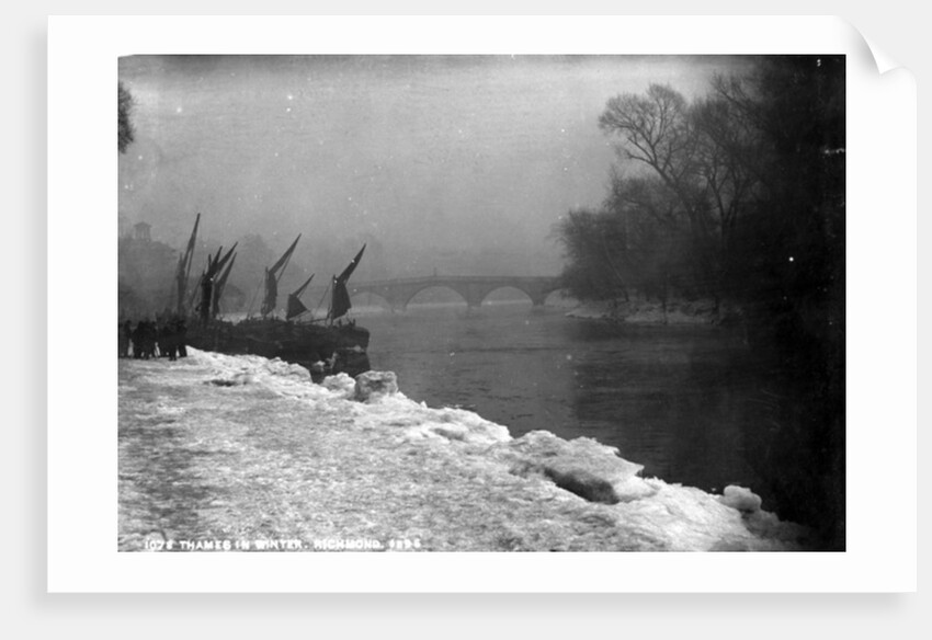 The Thames in Winter, 1895 by English Photographer