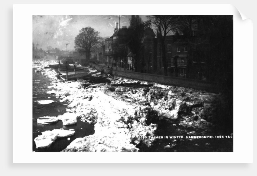 The Thames at Hammersmith in Winter, 1895 by English Photographer