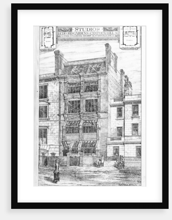 Design for Studios at Bedford Gardens, Campden Hill, London by English School