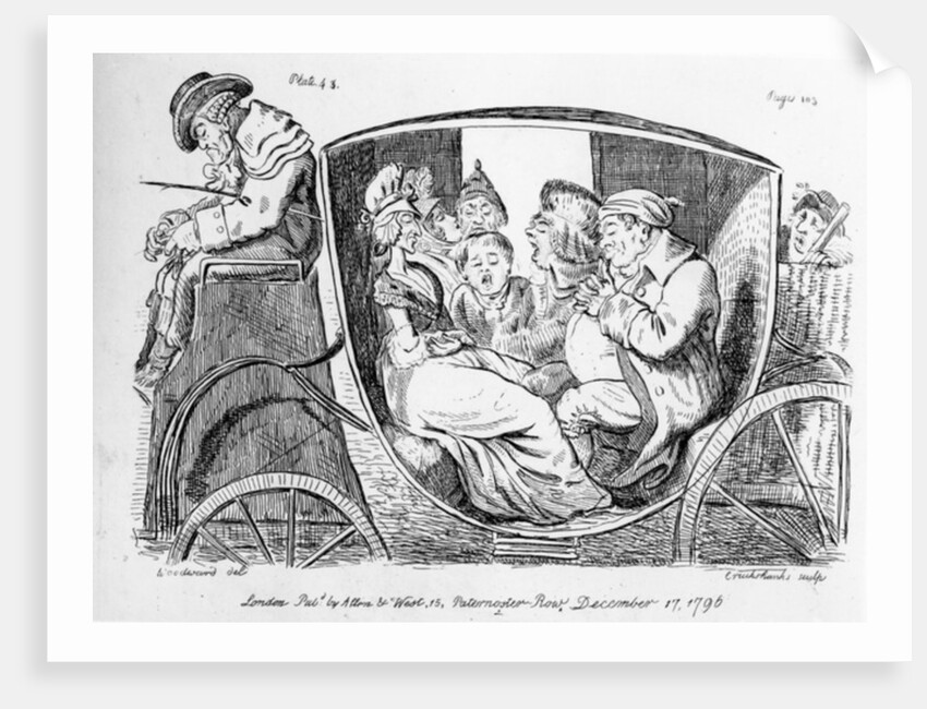 tage Coach Passengers Aslee by Isaac Cruikshank