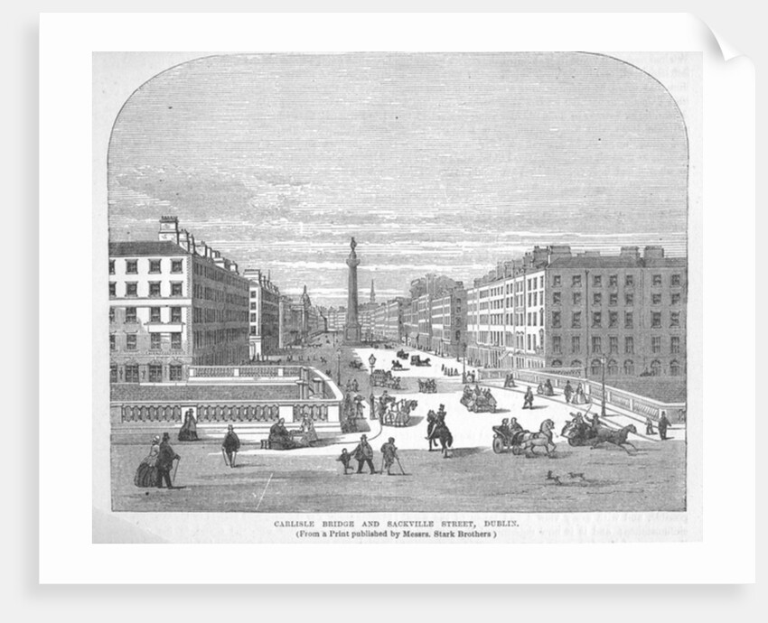 Carlisle Bridge and Sackville Street, Dublin by (after) English School