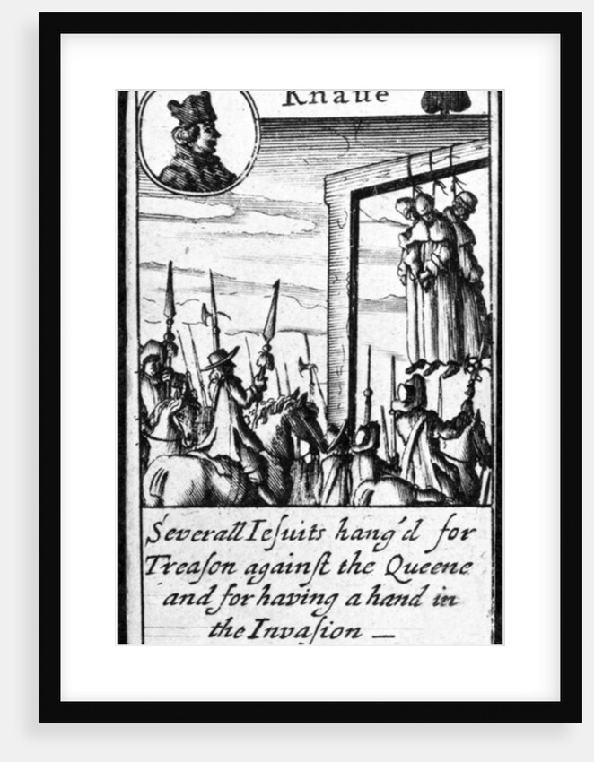 Several Jesuits hanged for Treason, Knave of Spades from a pack of playing cards by English School