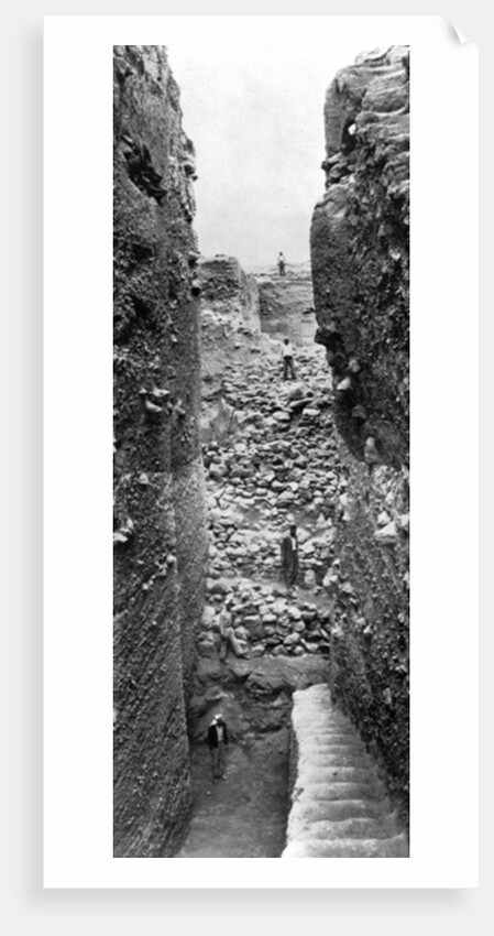 The defences of Jericho in the Pre-Pottery Neolithic A period, c.1930-6 by English Photographer