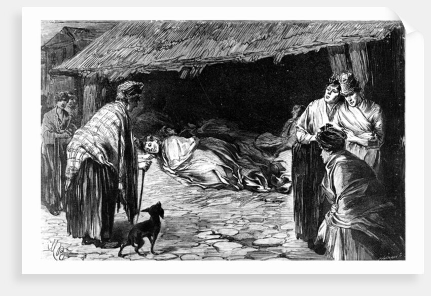 Outcasts Sleeping in Sheds in Whitechapel, 1888 by English School