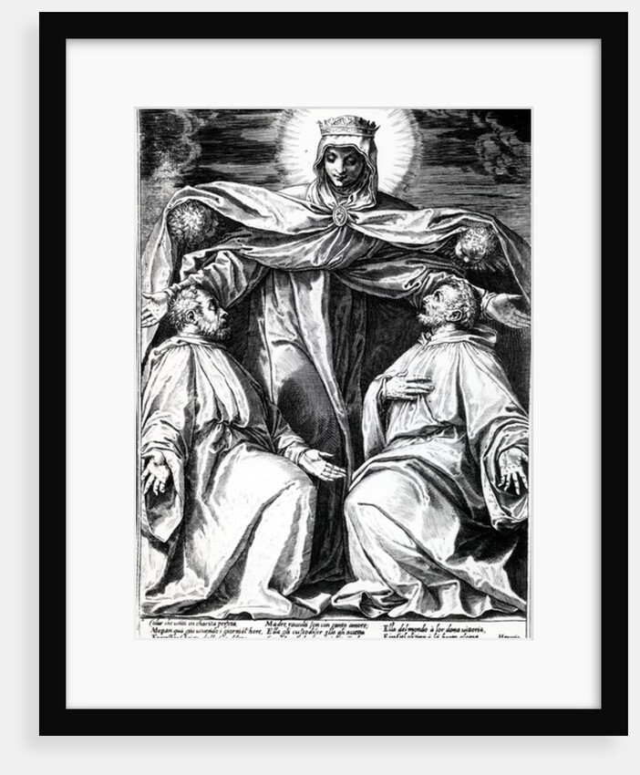 Madonna Protecting Two Members of a Confraternity by Agostino Carracci