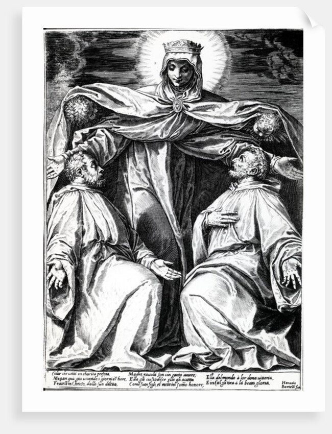 Madonna Protecting Two Members of a Confraternity by Agostino Carracci