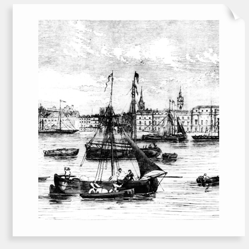 Wharfs on the River Thames, Nicholson's Wharf to Customs House by English School