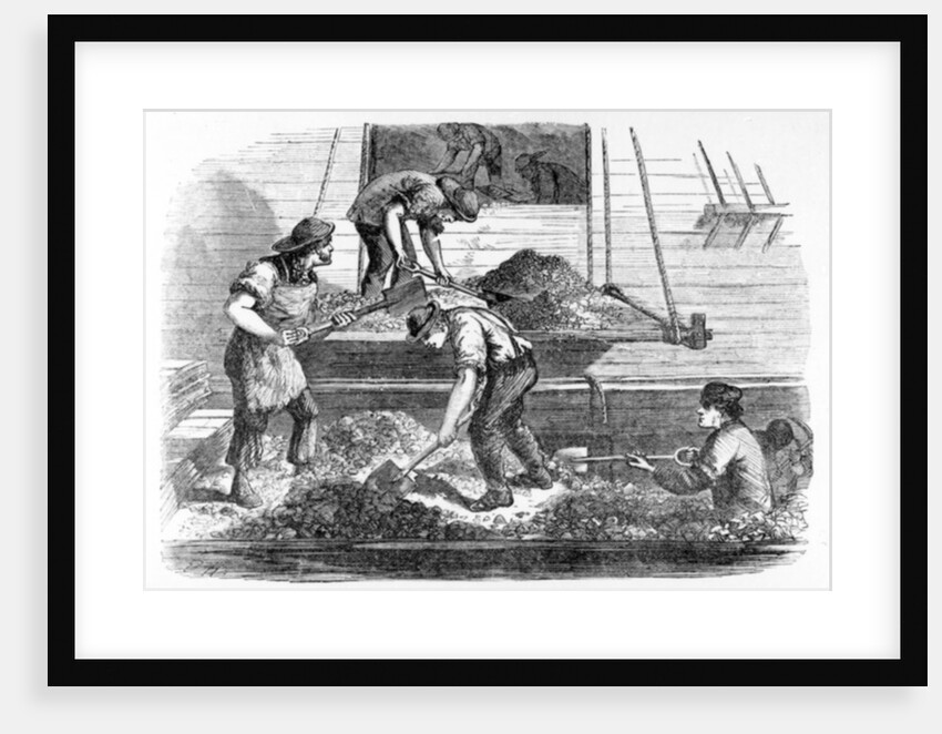 Ballast-heavers at work in the Pool by English School
