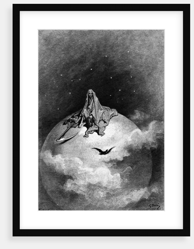 Illustration from Edgar Allan Poe's 'The Raven', 1882 by Gustave Dore