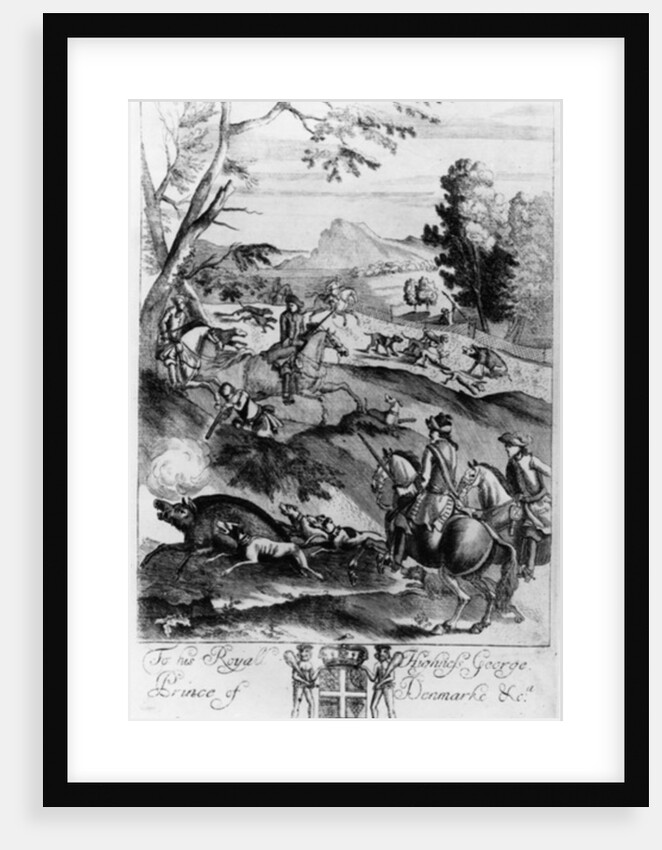 Hunting the Wild Boar by English School