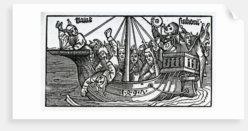 Frontispiece to the English translation of Sebastian Brandt's 'The Ship of Fools', edition published in 1874 by (after) German School