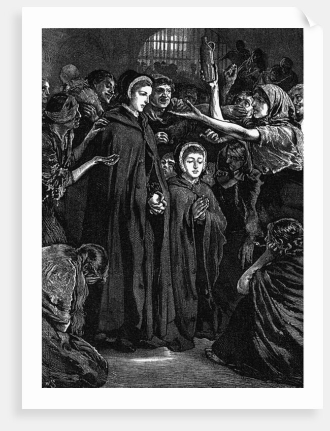 Elizabeth Fry and Anna Buxton visiting Newgate Prison by English School