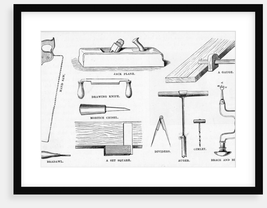 Carpenter's Tools by English School